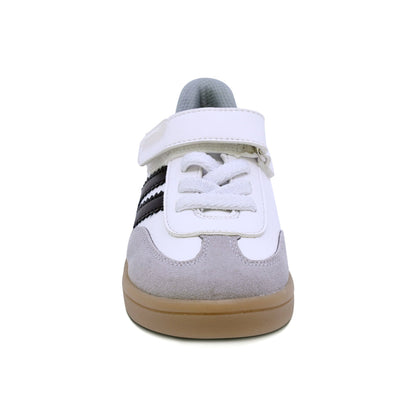 TENIS AUDAZ PARA NIÑO DE SINTÉTICO COLOR BLANCO SMITH CON FRANJAS NEGRAS