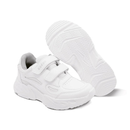 Tenis escolar Audaz para niño sintético blanco Alien con doble tira de contacto