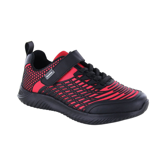Tenis para niño audaz en material sintético color rojo saturno con tira de contacto