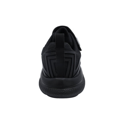 Tenis para niño Audaz en material textil color negro Bugsy con ajuste de agujeta y tira de contacto