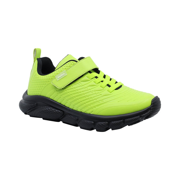 Tenis Audaz para niño en sintético  amarillo Bugsy con agujeta y tira de contacto