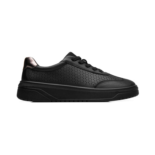 Sneaker Casual De Piel Flexi para Mujer Estilo 136607 Negro