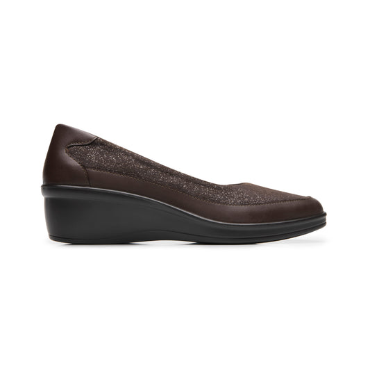 Calzado Con Cuña Flexi para Mujer Estilo 136702 Chocolate