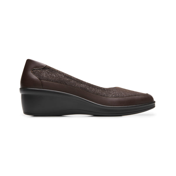 Calzado Con Cuña Flexi para Mujer Estilo 136702 Chocolate
