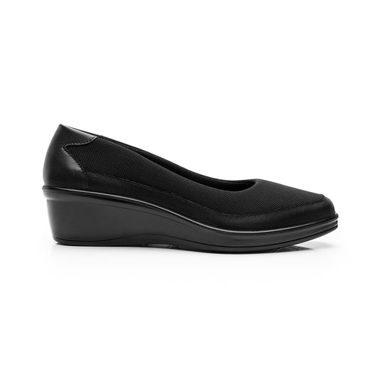 Balerina Cuña Flexi para Mujer Estilo 136702 Negro