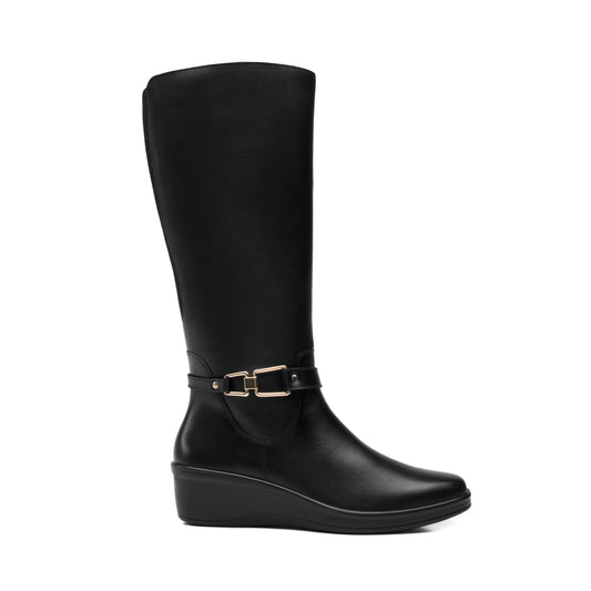 Bota Con Cuña Flexi para Mujer Estilo 136712 Negro