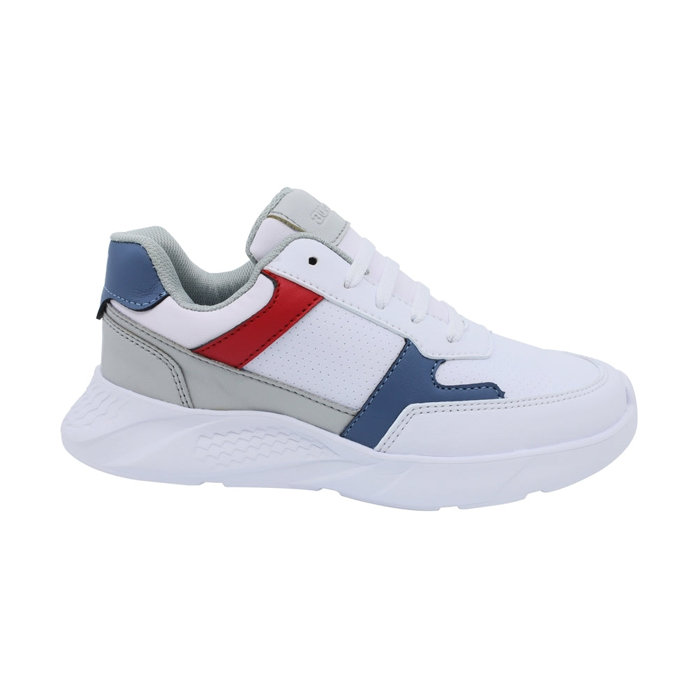 Tenis para niño Audaz en material sintético color gris fifteen y cinta ajustable