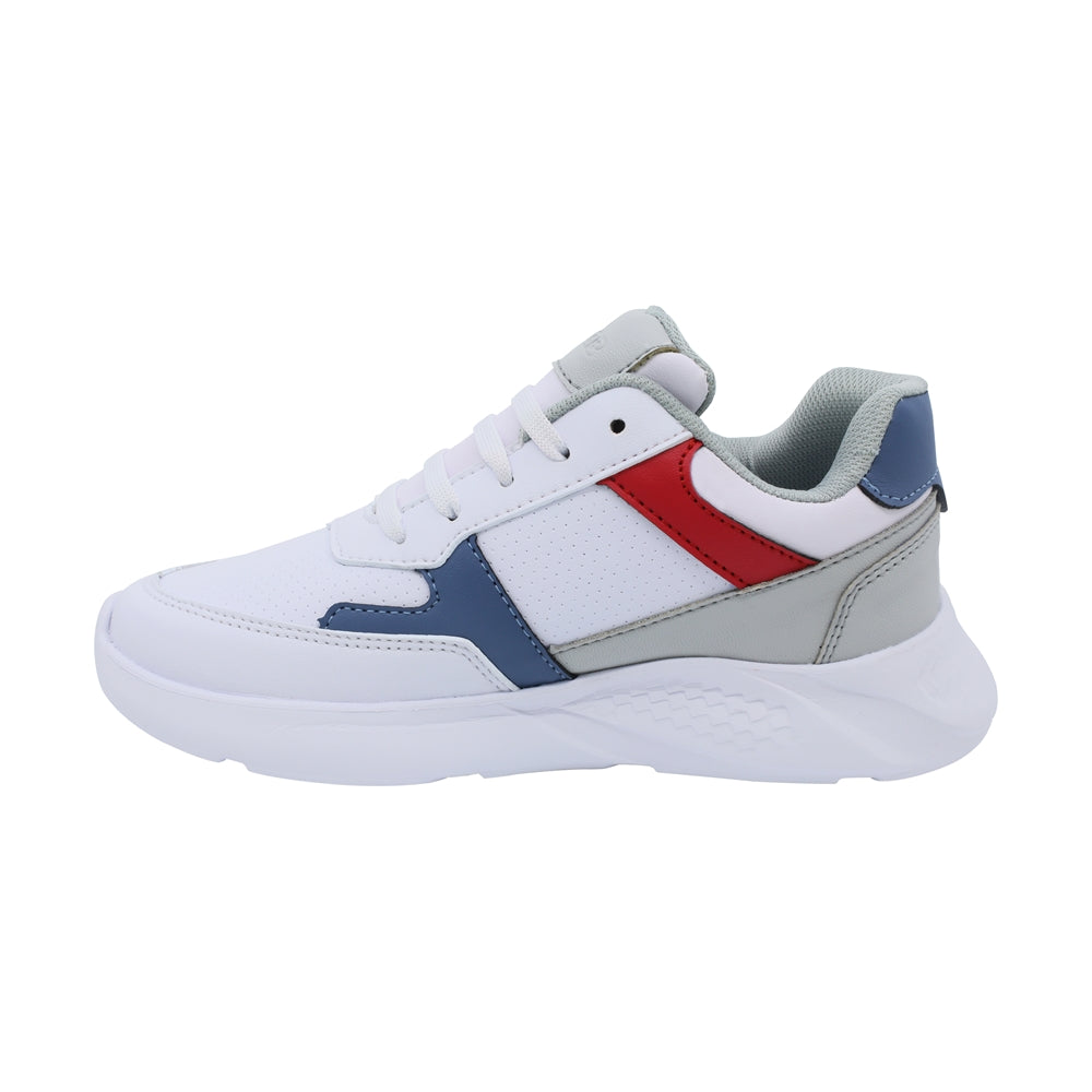 Tenis para niño Audaz en material sintético color gris fifteen y cinta ajustable