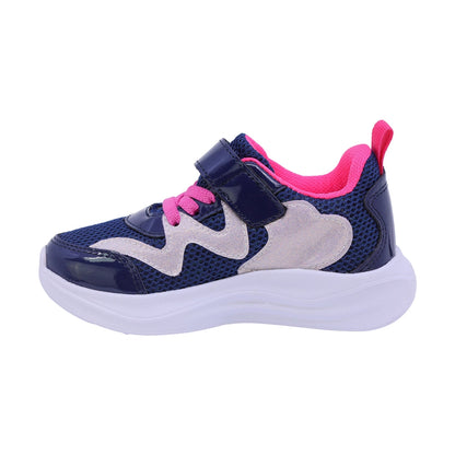TENIS COQUETA PARA NIÑA COLOR AZUL FIUSHA DE SINTÉTICO PATY CON AGUJETA ELÁSTICA