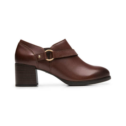 Zapato Confort De Piel Flexi para Mujer Estilo 137307 Tabaco