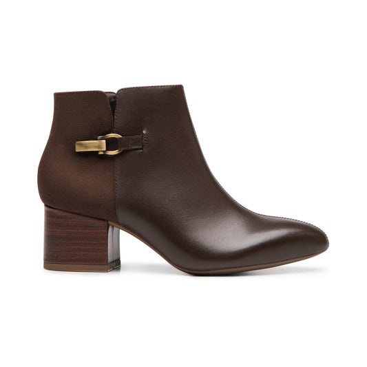 Botín Puntal De Tacón Flexi para Mujer Estilo 137511 Café