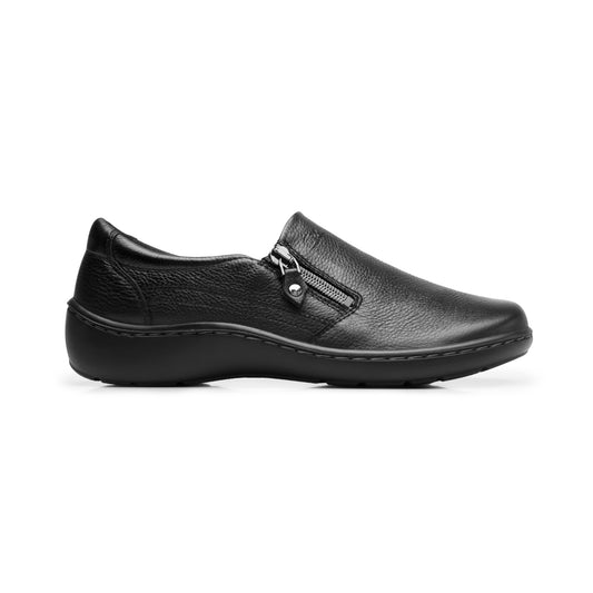 Mocasín Confort De Piel Flexi para Mujer Estilo 138109 Negro