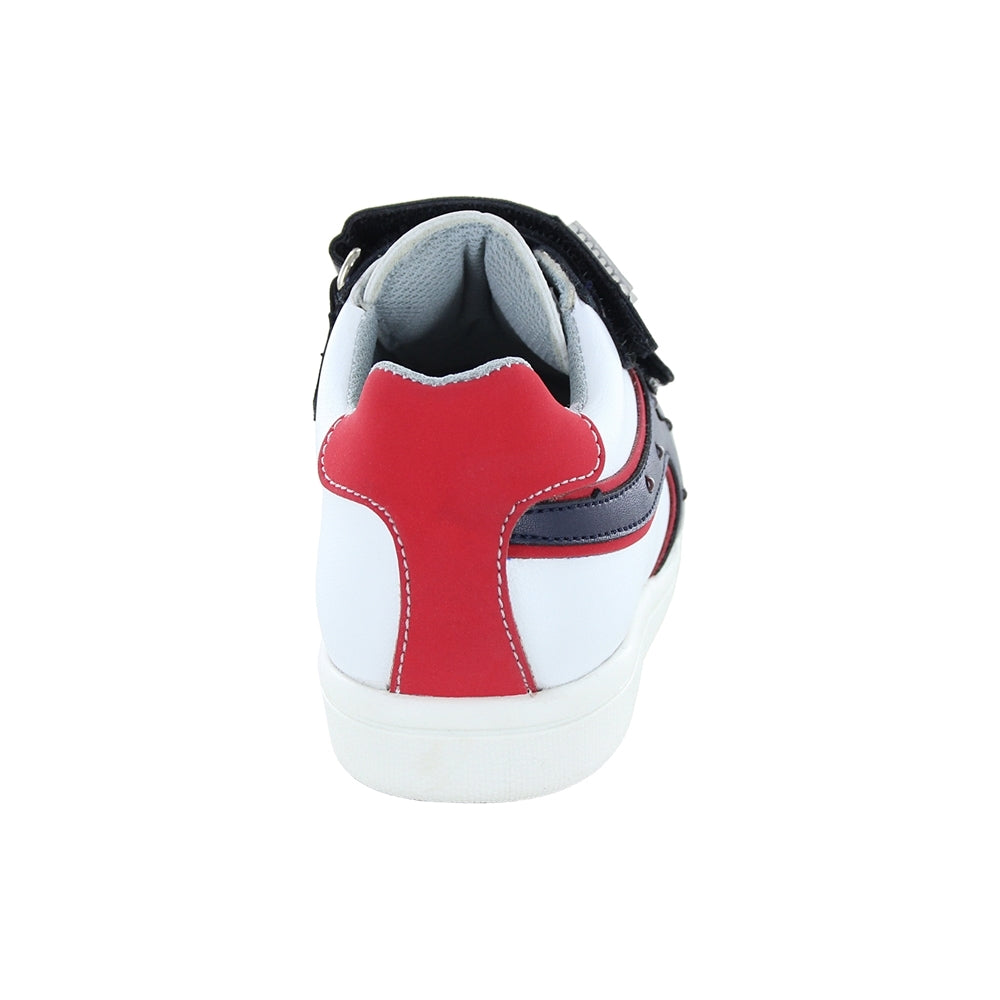 Tenis Audaz para niño sintético blanco smith con doble tira de contacto.
