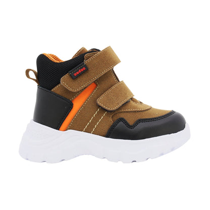 Bota Audaz para niño en sintético miel Nemo con doble tira de contacto