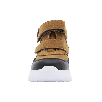 Bota Audaz para niño en sintético miel Nemo con doble tira de contacto