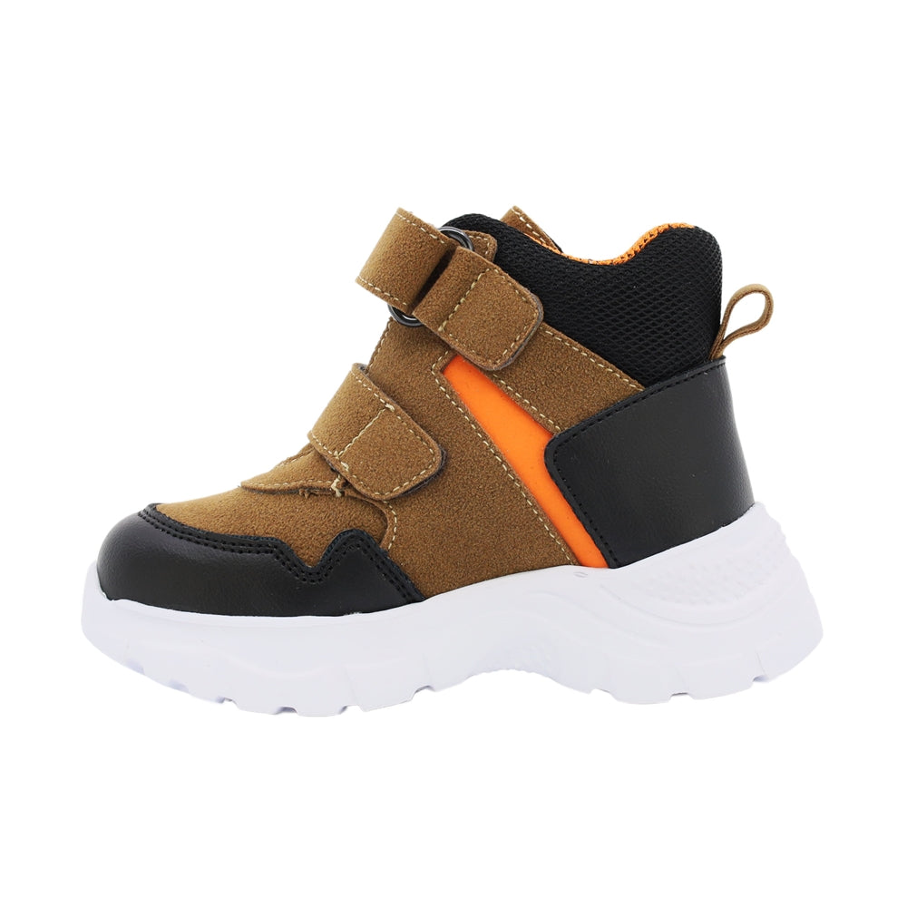 Bota Audaz para niño en sintético miel Nemo con doble tira de contacto