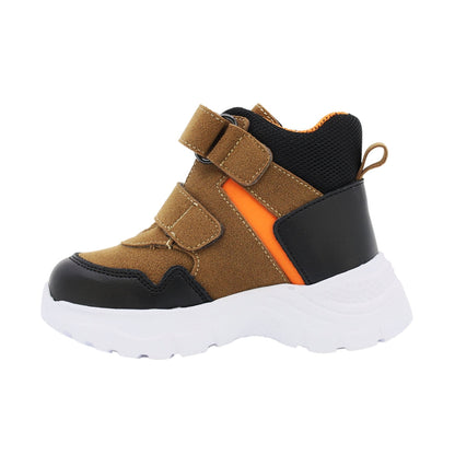 Bota Audaz para niño en sintético miel Nemo con doble tira de contacto