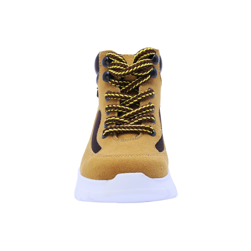 Bota Audaz para niño en sintético camel Nemo con agujetas