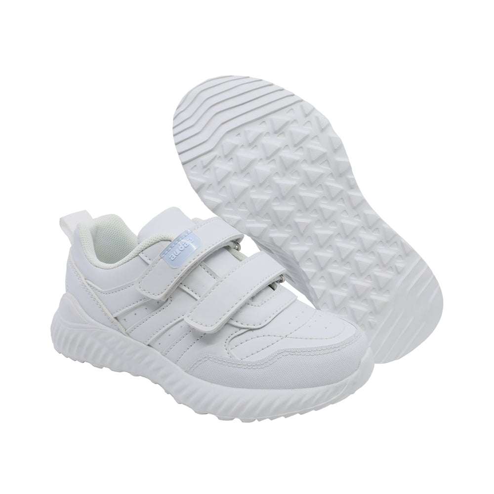 Tenis Audaz para niño en sintético blanco Eighteen con doble de tira de contacto