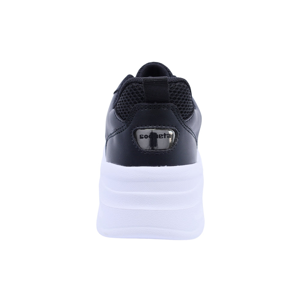 Tenis para niña Coqueta de material sintetico color negro Twenty four con plantilla confortable