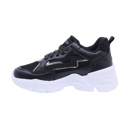 Tenis Coqueta para niña en sintético negro Twenty four con suela chunky