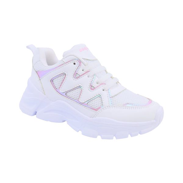 Tenis Coqueta para niña en sintético blanco Twenty-four con suela antiderrapante