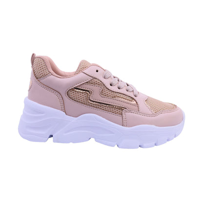 Tenis para niña Coqueta de material sintetico color beige Twenty four con plantilla confortable