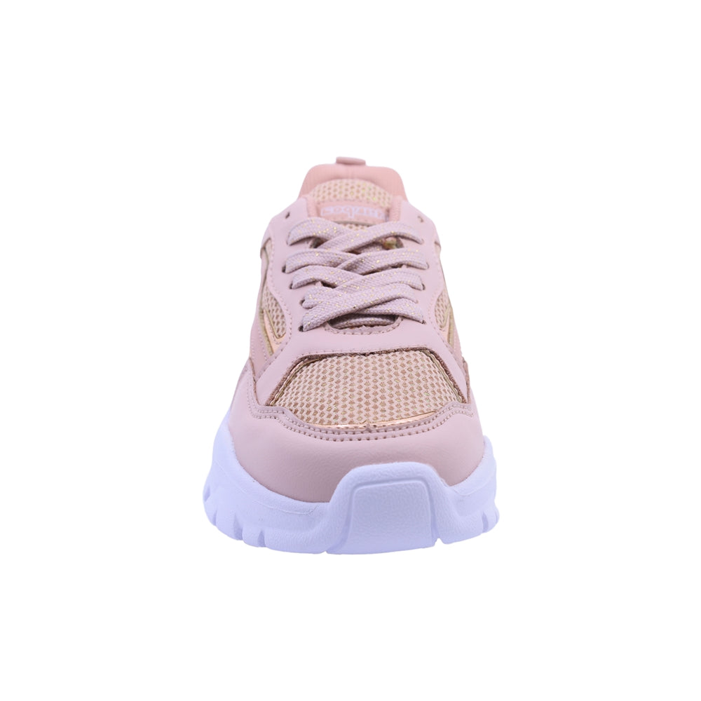 Tenis para niña Coqueta de material sintetico color beige Twenty four con plantilla confortable