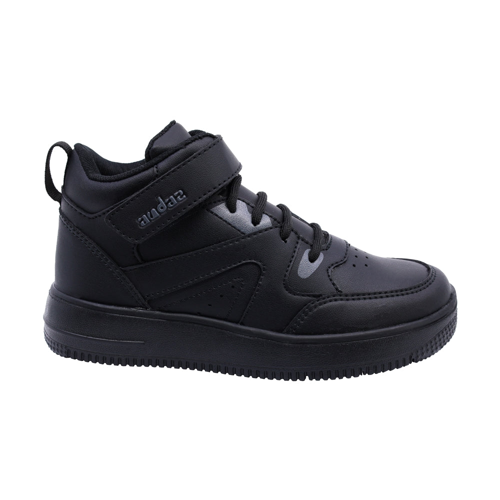 Tenis Audaz para niño en sintético negro Twenty-five con tira de contacto.