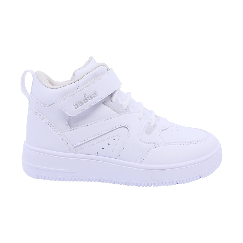Tenis Audaz para niño en sintético blanco Twenty-five con tira de contacto.