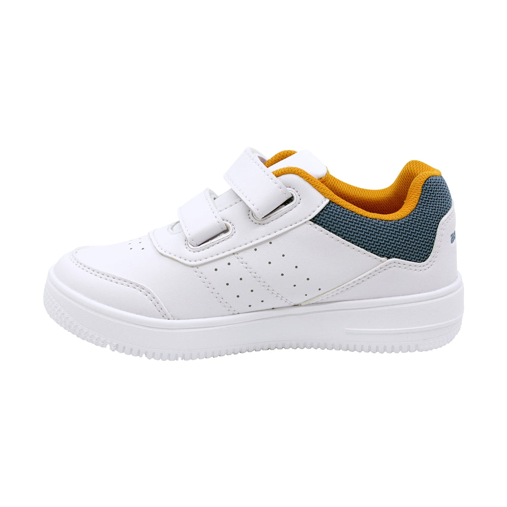 TENIS AUDAZ PARA NIÑO DE SINTÉTICO COLOR BLANCO TACHI CON DOBLE TIRA DE CONTACTO