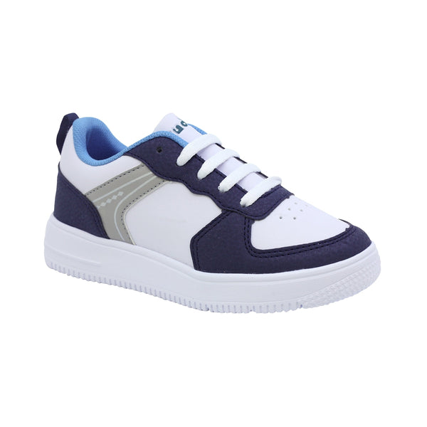 TENIS AUDAZ PARA NIÑO COLOR BLANCO AZUL DE SINTÉTICO AF1 CON AGUJETA