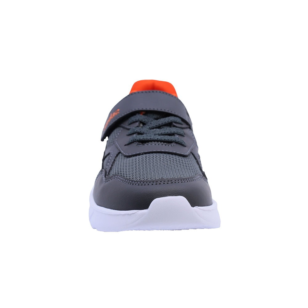 Tenis para niño Audaz de material sintetico color gris Twenty seven con tira de contacto