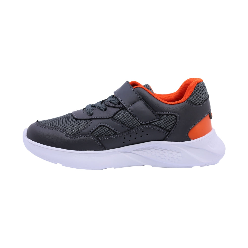 Tenis para niño Audaz de material sintetico color gris Twenty seven con tira de contacto