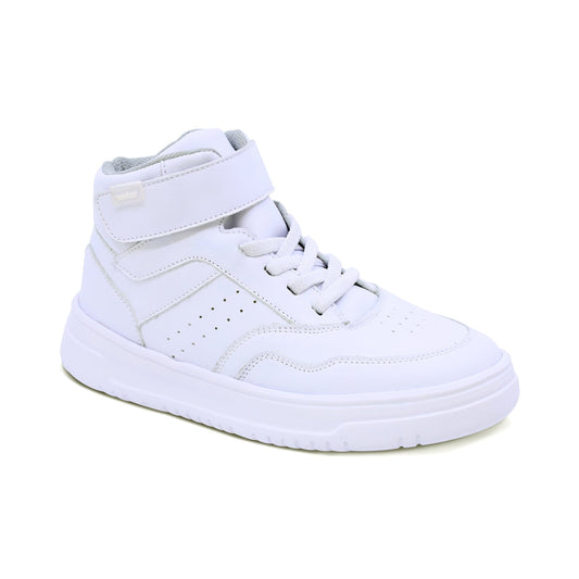 Tenis escolar Audaz para niño de piel blanco Raptor con ajuste alto