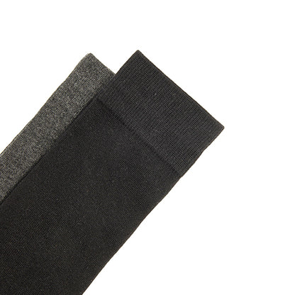 2-Pack Calcetín Largo Básico Flexi para Hombre Estilo 090510 Negro Y Gris