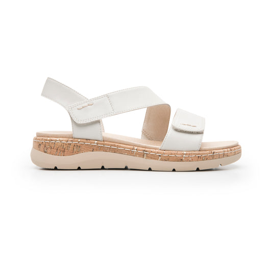 Sandalia De Confort Flexi para Mujer con Funcionalidad Estilo 141604 Marfil