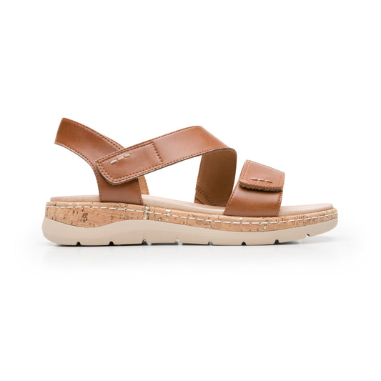 Sandalia De Confort Flexi para Mujer con Funcionalidad Estilo 141604 Tan