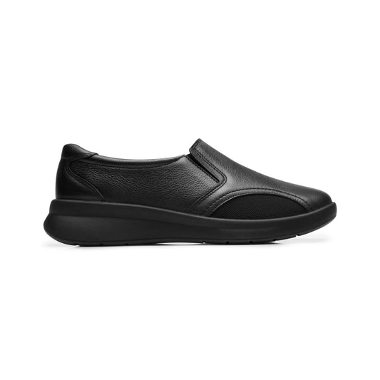 Mocasín Confort De Piel Flexi para Mujer Estilo 142406 Negro