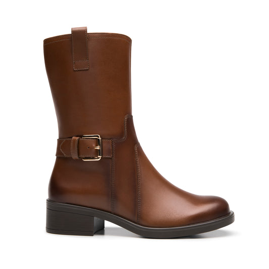 Bota Biker Flexi para Mujer Estilo 142601 Tan