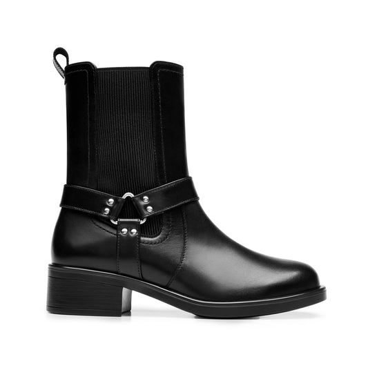 Bota Biker Flexi para Mujer Estilo 142602 Negro
