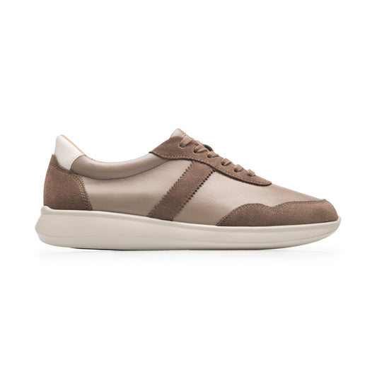 Sneaker Casual De Piel Flexi para Mujer Estilo 142903 Taupe