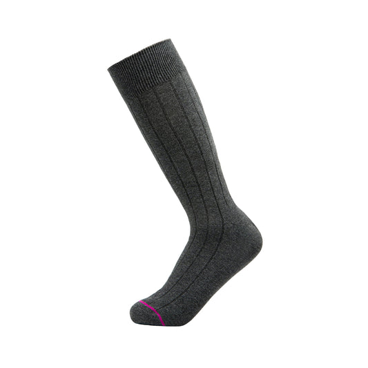 Calcetín Largo Acanalado Flexi para Hombre Estilo 090404 Gris