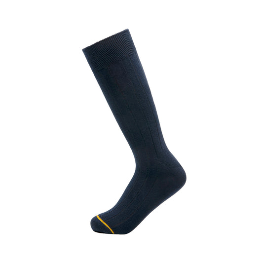 Calcetín Largo Acanalado Flexi para Hombre Estilo 090414 Marino