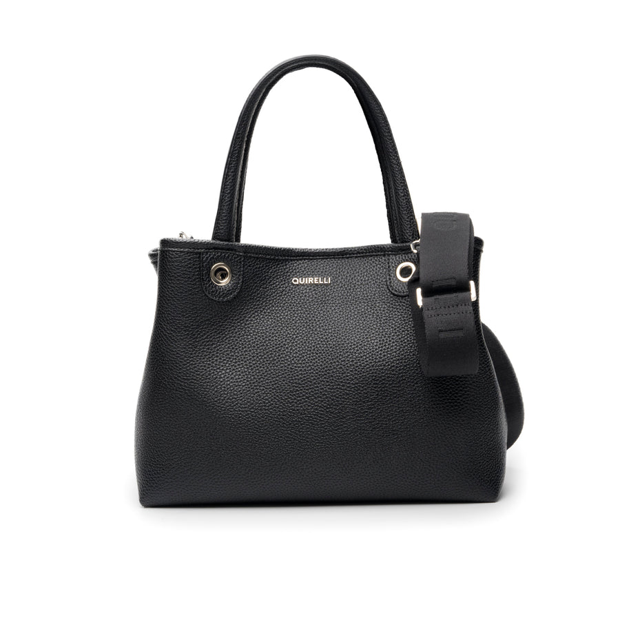 Tote Mediano Quirelli para Mujer con Asas Versatiles Estilo 010601 Negro