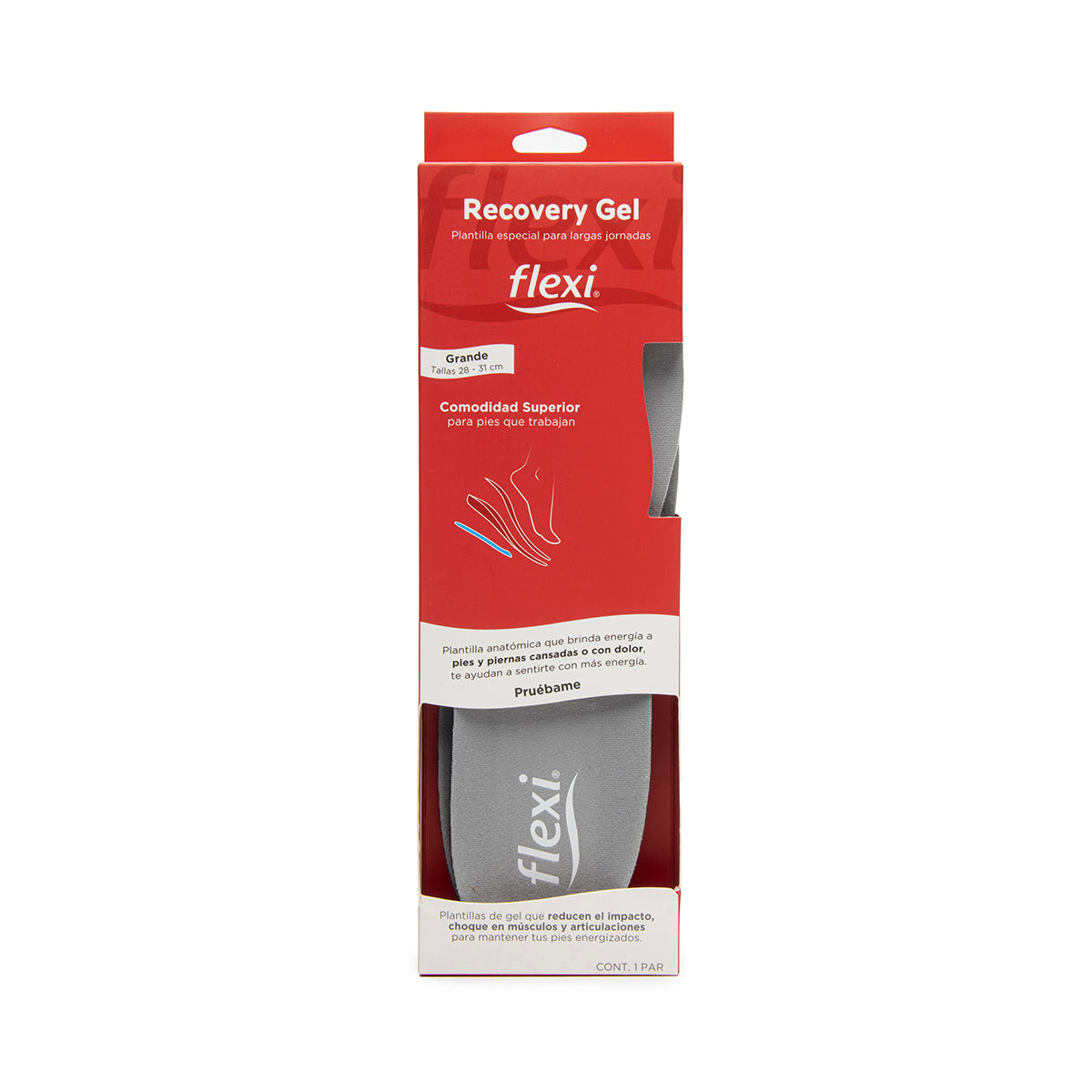 Plantilla De Gel Trabajo Recortable Flexi Estilo 996118 Gris