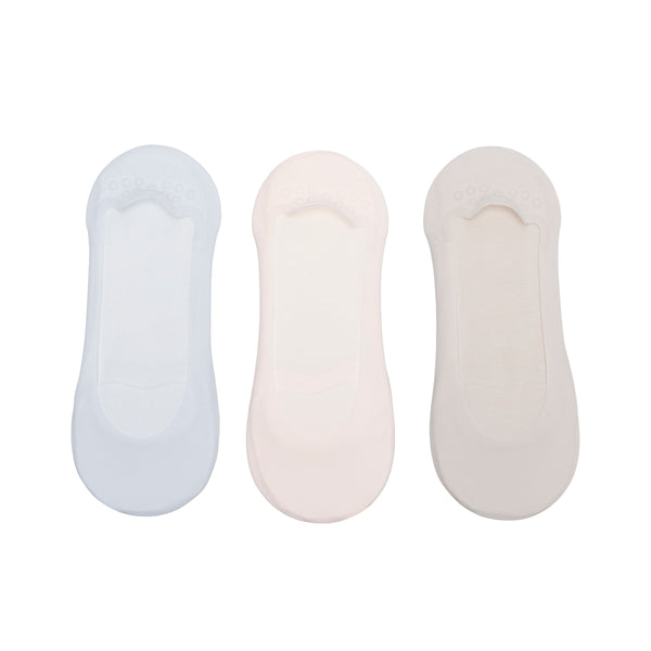 3-Pack Calcetín Invisible Flexi para Mujer Estilo 9960C4-604 Azul - Rosa - Taupe