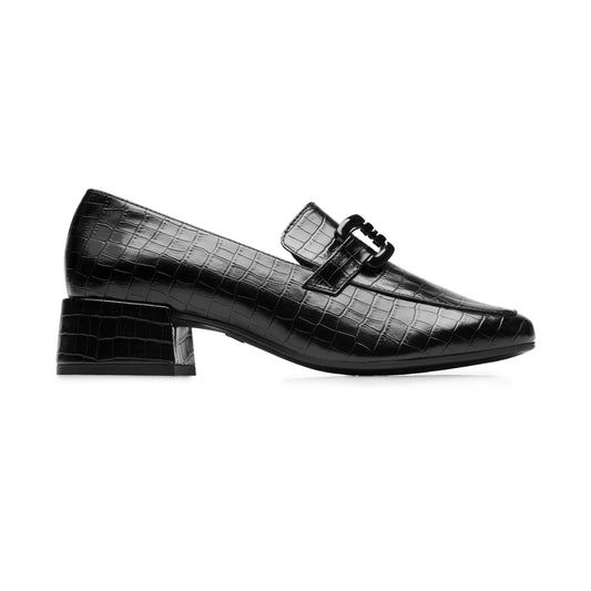 Mocasín Tacón Bajo Flexi para Mujer Estilo 143202 Negro