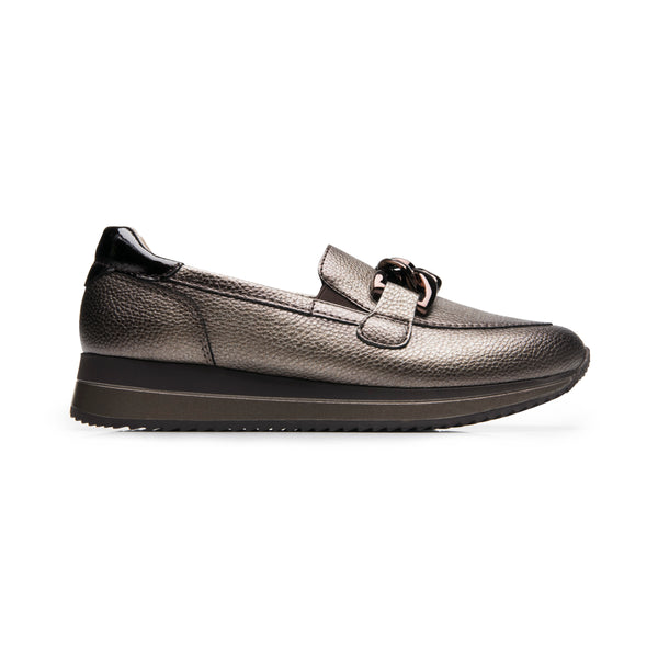 Mocasín Casual Flexi para Mujer Estilo 143701 Pewter