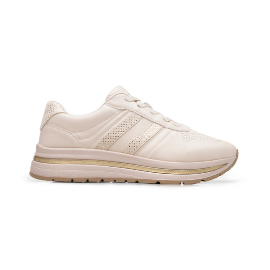 Sneaker Casual Flexi para Mujer Estilo 143802 Beige